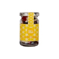 Fruchtgummi Zimtsterne im Glas, farbig bedruckt, Motiv