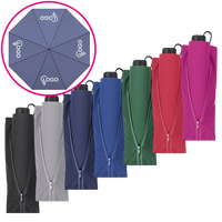Mini-Taschenschirm mit Einkaufstasche, 4/0-farbig, 4 Segmente bedruckt