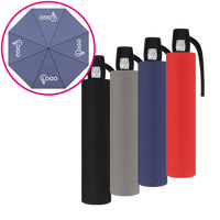 Slim-Taschenschirm, Auf-Zu-Automatik, 4/0-farbig, 3 Segmente bedruckt