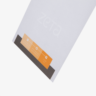 Detailansicht Briefpapier mit Wasserzeichen, Format DIN lang mit vollfarbigem Druck
