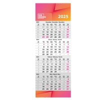 Kalender, farbig bedruckt, Motiv