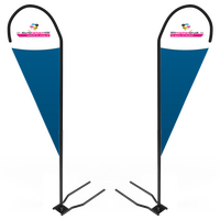 Doppelseitiges Beachflag Drop mit Autofuß