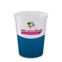 Becher einwandig 300ml, 4/0-farbig (CMYK)