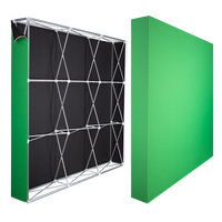Hochwertige Greenscreen Wand mit Kedersystem inklusive Druck und Versand 3 x 3 gerade