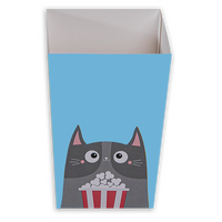 Popcorn Schachtel mit Steckboden (14,5 x 14,5 x 21 cm) einseitig bedruckt 4/0-farbig