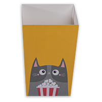 Popcorn Schachtel mit Steckboden (8,5 x 8,5 x 12,5 cm) einseitig bedruckt 4/0-farbig