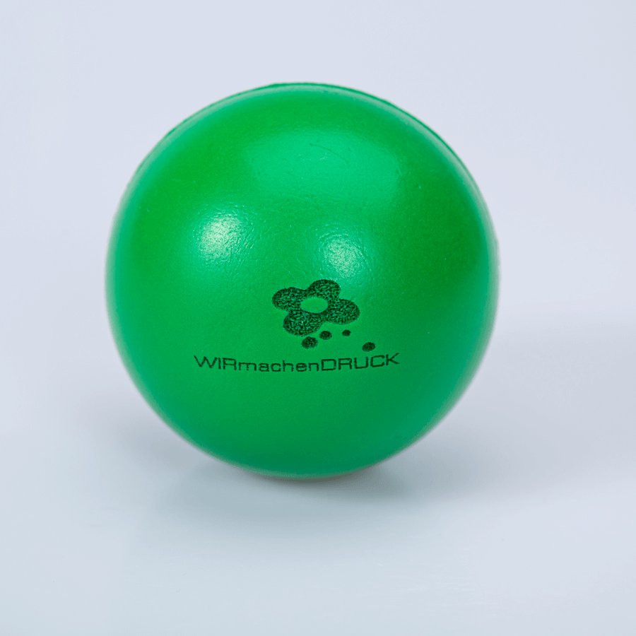 Bedruckter Antistressball in Grün