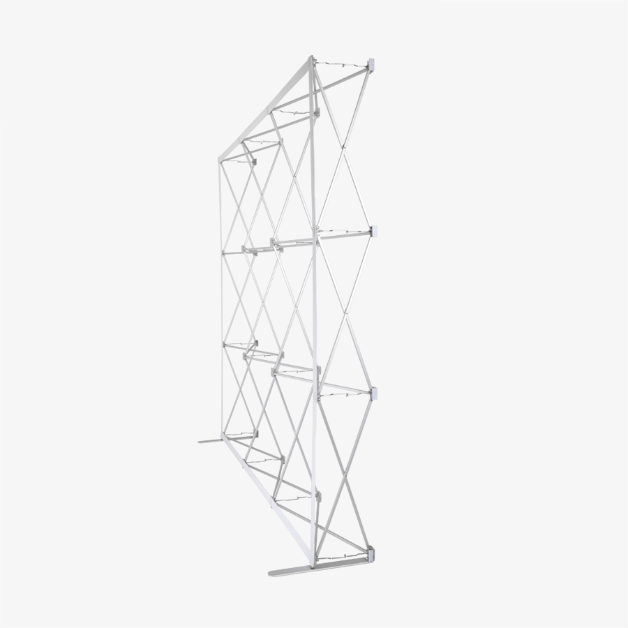 Faltdisplay-Messewand Klettsystem Gittersystem Seitenansicht