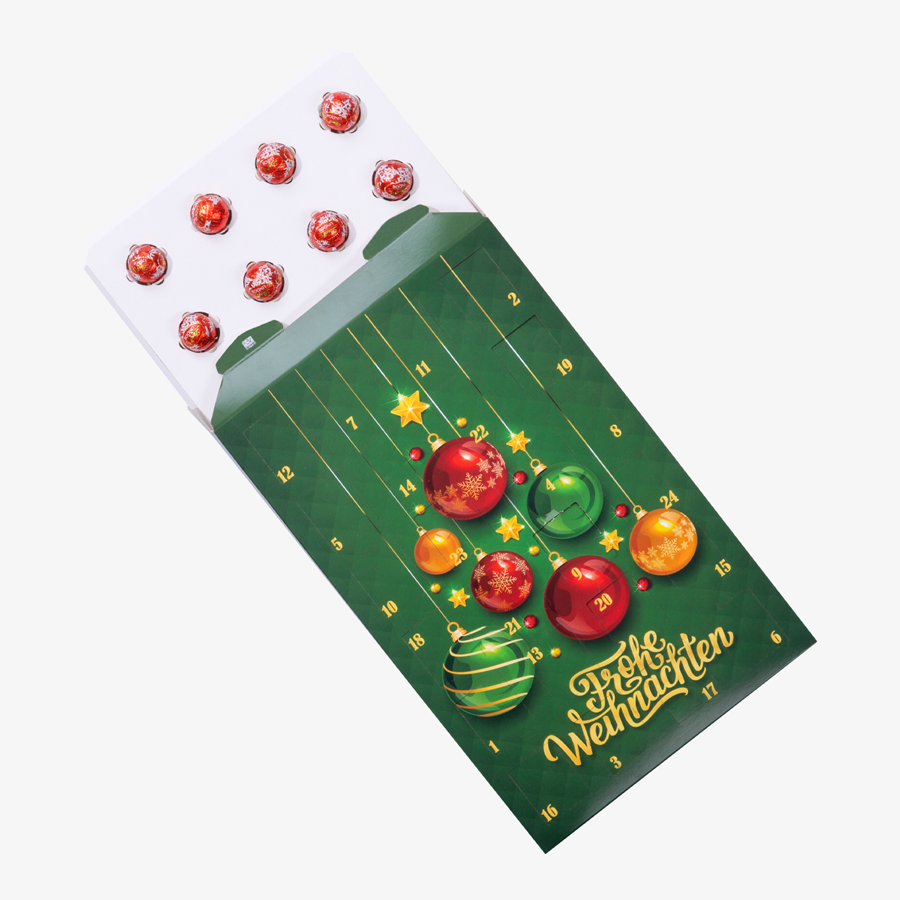 Adventskalender mit Lindt-Lindor Füllung