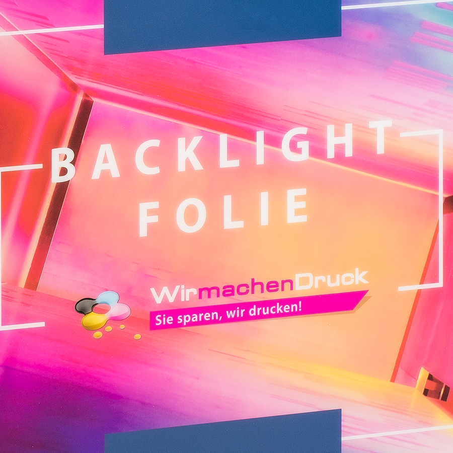 Backlightfolie beleuchtet