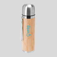 Bambus Isolierflasche 420 ml Tampondruck