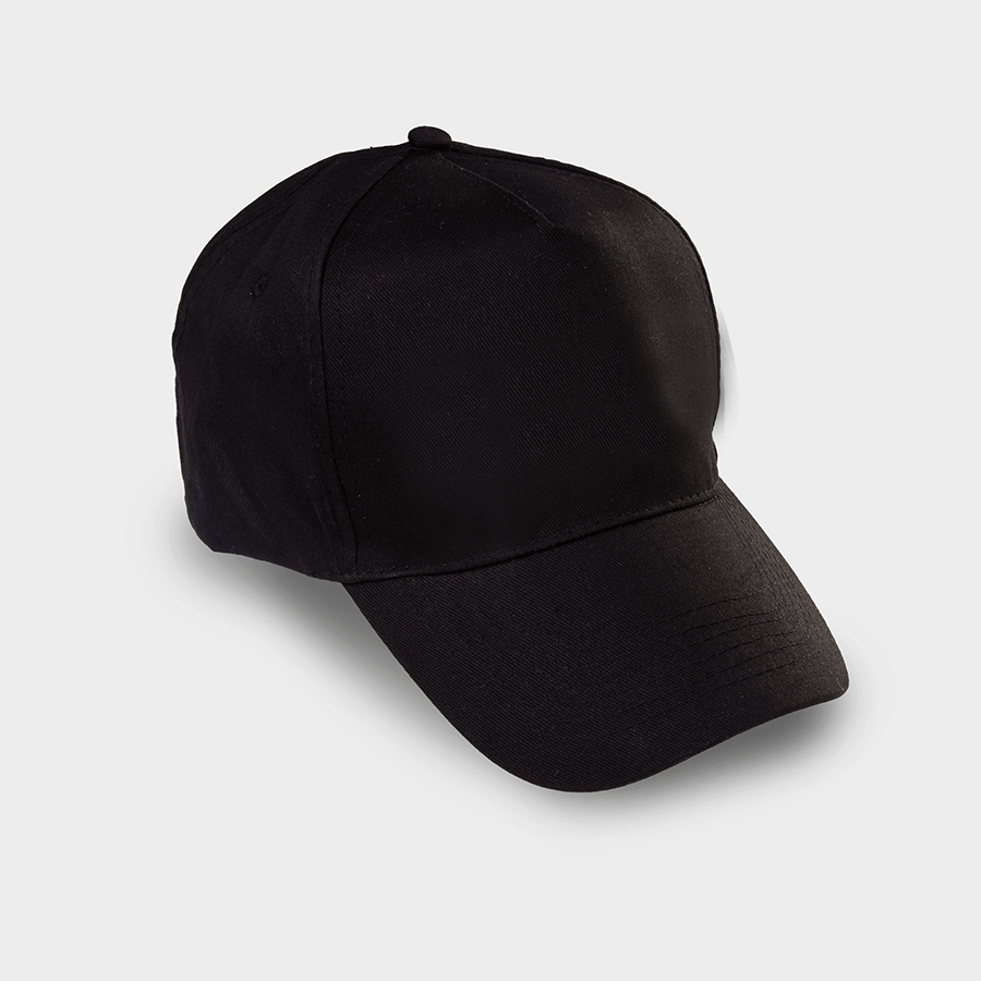 Cap-Muster, Basecap Basic Twill in Schwarz, ohne Druck oder Strickerei