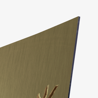 Detailansicht Fine Art Print auf gold gebürsteter Alu-Dibond-Platte