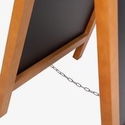 Gebogener Holz-Kreidetafel-Kundenstopper Detail
