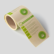Graspapier-Etikett auf Rolle