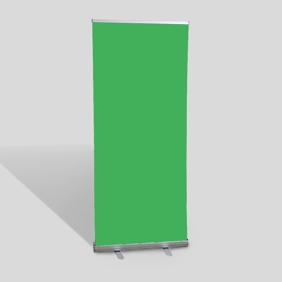 Greenscreen-Roll-up für Videodrehs und Co, 85 x 200 cm gross