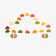 Haribo Fruchtgummis, mit Autos befüllter Mini-Beutel