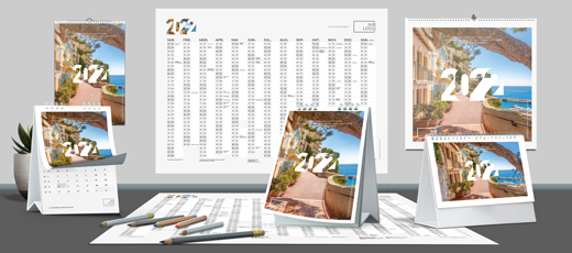 Landingpage Kalendervorlagen 2022 Europa-Motive Header