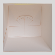Popkorn-Schachtel mit Steckboden Innenansicht