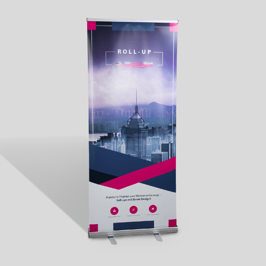 Roll-Up Display Premium breit Frontalansicht