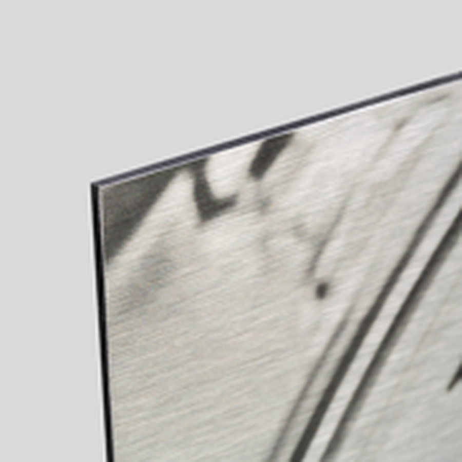 Aluminiumverbundplatte gebürstet silber Detail