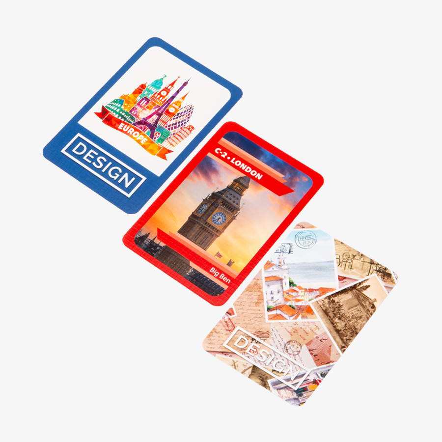 Blickdichte Spielkarten von vorne und von hinten mit individuellem Digitaldruck