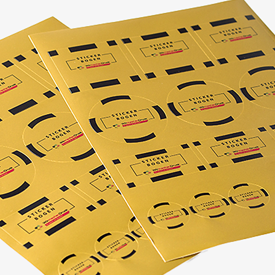 Goldene Stickerbogen