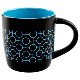 Schwarze Tasse mit Gravur, spezialbeschichtet, 300 ml