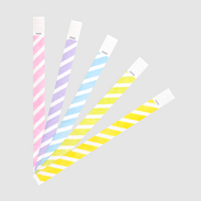 Tyvek-Einlassbänder (gestreift) in verschiedenen Farben, unbedruckt