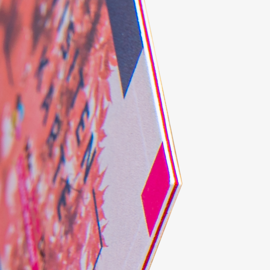 Multiloft-Visitenkarte mit rotem Farbkern Detail