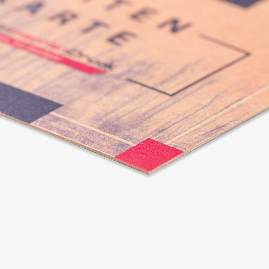 Visitenkarte Kraftpapier braun Detail