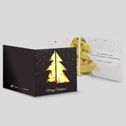 Weihnachtskarte Klappkarte quadratisch Innenseite Aussenseite
