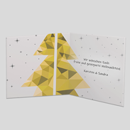 Weihnachtskarte Klappkarte quadratisch Innenseite