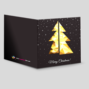 Weihnachtskarte Klappkarte quadratisch Aussenseite