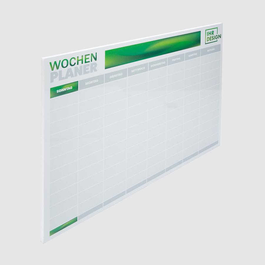 Bedruckte Whiteboardplatte mit individuellem und hochwertigem Wunschdesign